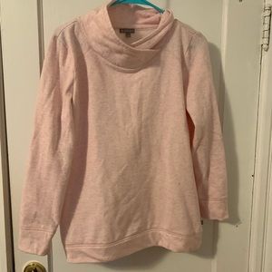 Talbots light pink feathered sweatshirt